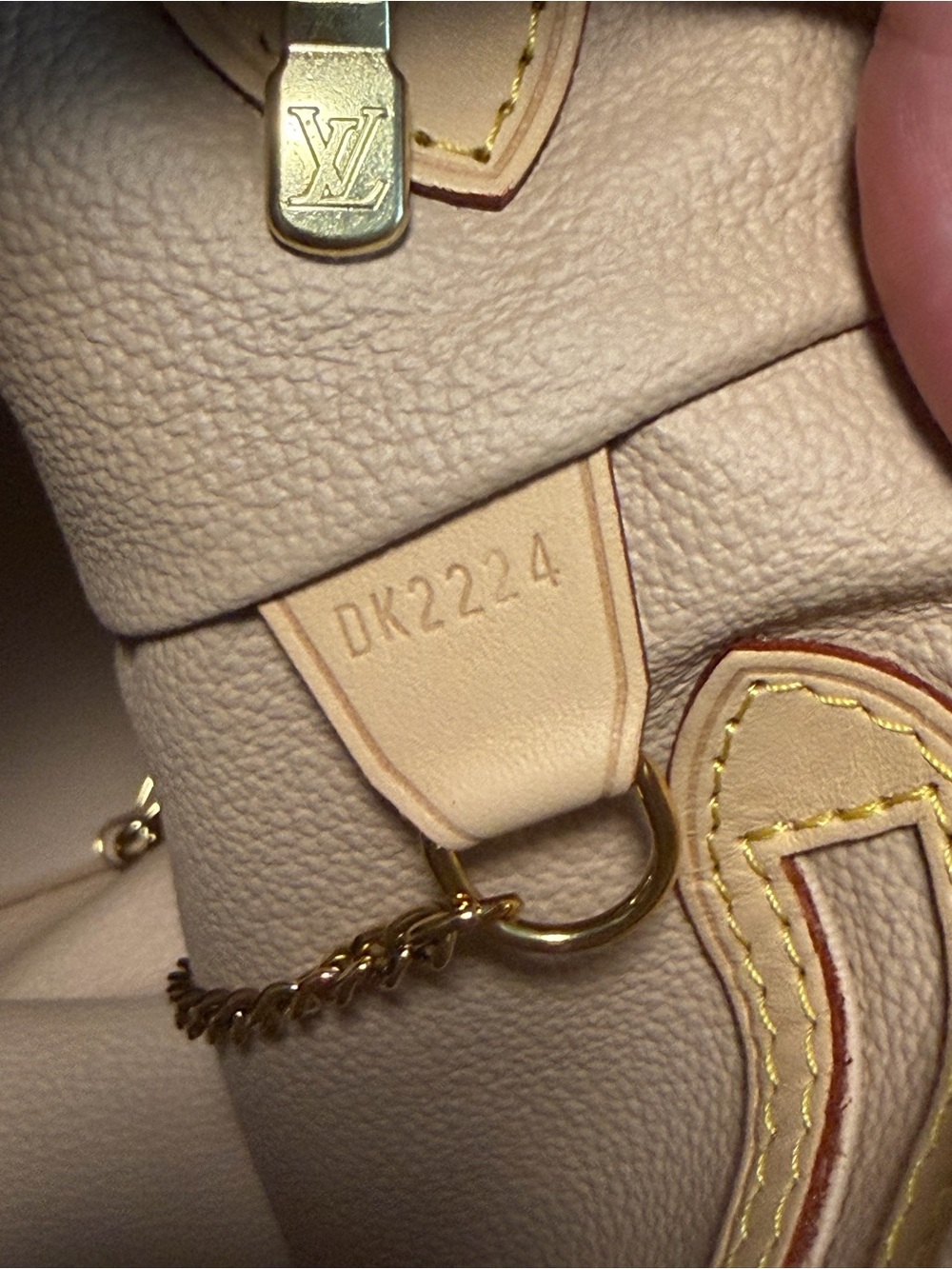 Louis Vuitton Monogram Petit Bucket Bag with Tan Leather Trim - Vintage - Picture 10 of 12